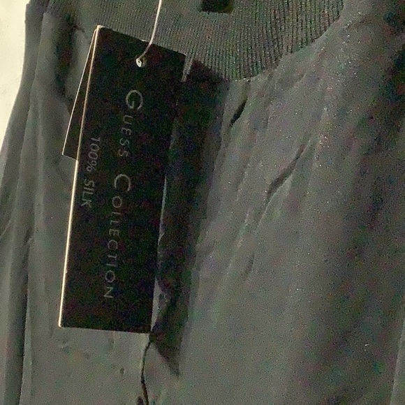 Guess Collection NWT - Sz M - Silk carpenter style wide leg flowy pants 2-layers - Picture 10 of 11